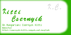 kitti csernyik business card